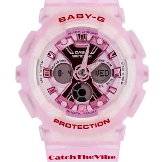 Casio Baby-G RIEHATA BA-130CV-4A BA130CV-4 Translucent Pink Womens