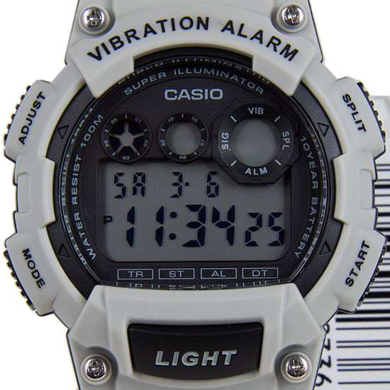 Casio Men's 10-Year Battery Digital Vibration Alarm Watch - W-735H